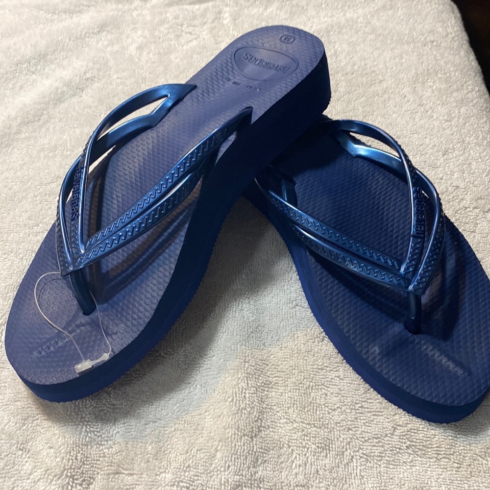 Blue Havaianas Sandals 8.5